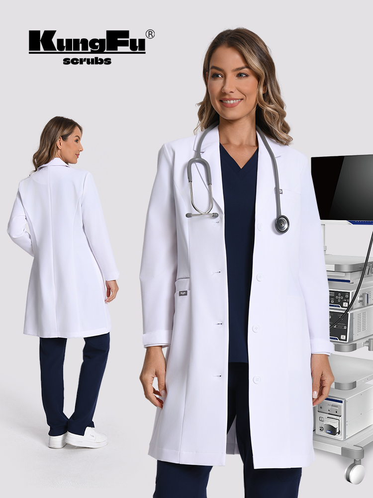 Lab Coat Medical - KUNGFU SCRUBS Women Lab Coats Doctor
