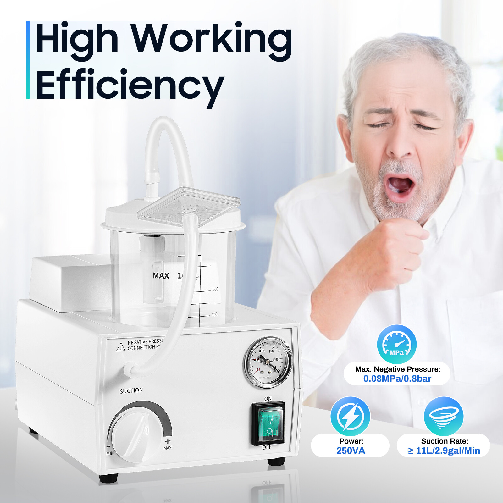 Vacuum Phlegm Quiet Suction Un - Suction Machine Medical のレビューと価格