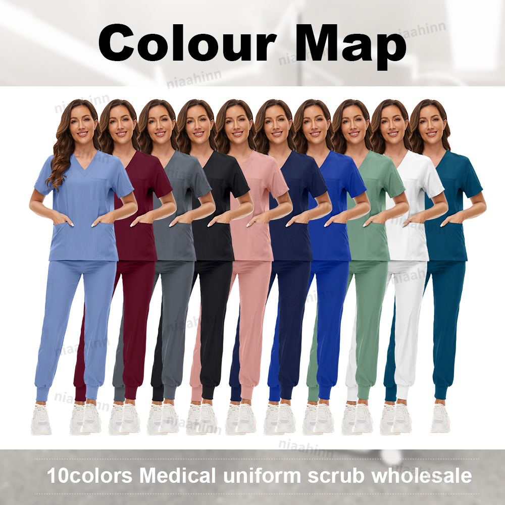 Nurse Scrubs Hospital Uniform  - Lab Coat Medical のレビューと価格