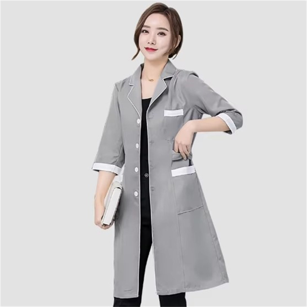 High grade gray solid color sl - Lab Coat Medical のレビューと価格