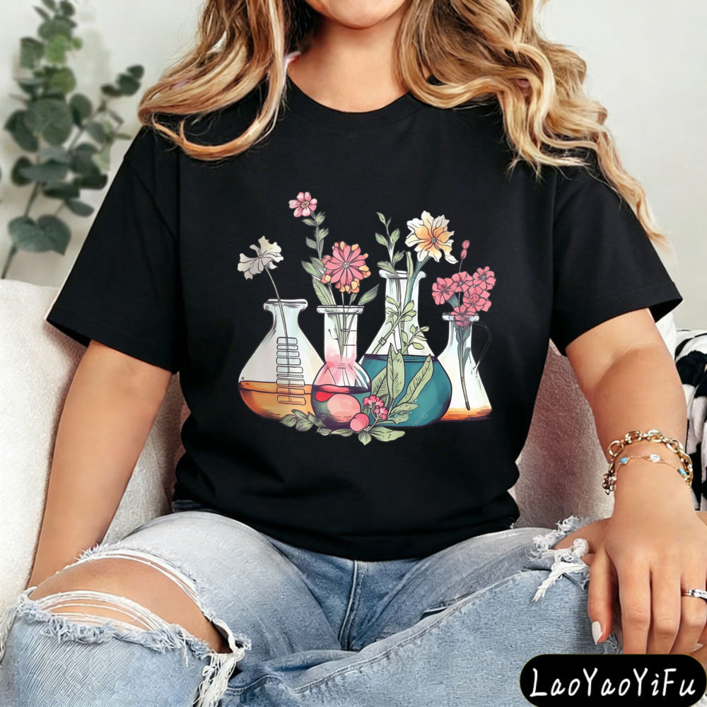 Floral Beakers Chemistry Lab S - Medical Lab Technician のレビューと価格