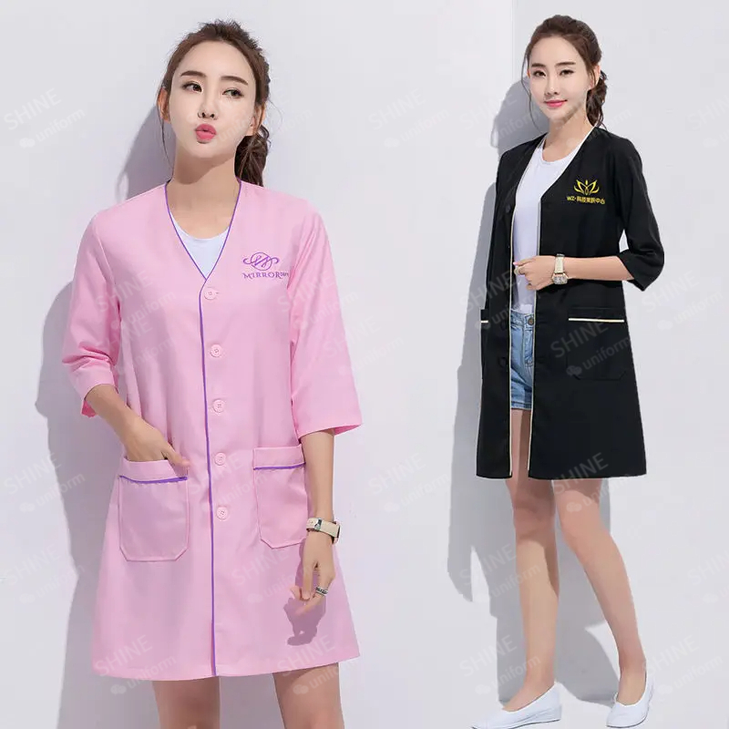 beauty uniform beautician Cust - Lab Coat Medical のレビューと価格